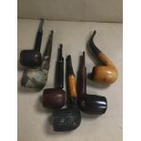 GROUP OF SIX TOBACCO PIPES, INCLUDING COLIBRI COOLWAY, ROY TALLENT LTD ETC