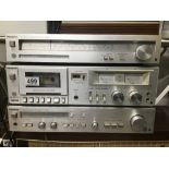 THREE PANASONIC SEPARATES TUNER ST 2800L/STEREO CASSETTE DECK 635/STEREO AMPLIFIER SU 2800