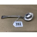 A GEORGE III SILVER SAUCE LADLE, HALLMARKED LONDON 1797 BY RICHARD CROSSLEY, 17.5CM LONG, 52G