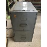 A METAL S.M CO STACKABLE TWO DRAWER FILING CABINET