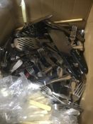 A LARGE QUANTITY OF SILVER PLATE AND STAINLESS STEEL FLATWARE