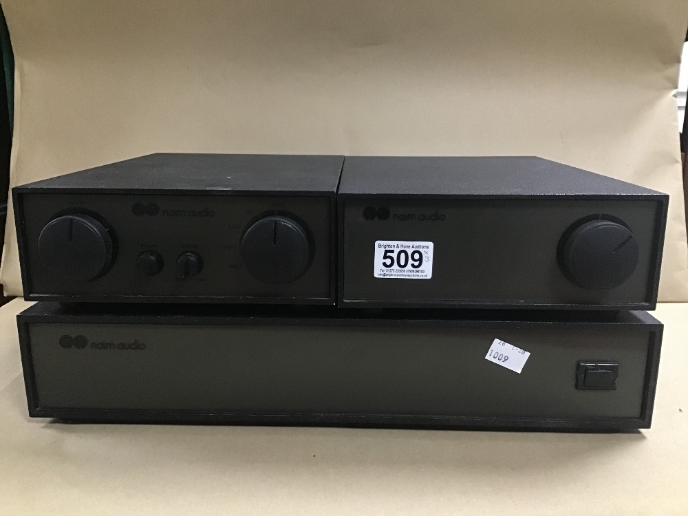 THREE NAIM AUDIO SEPARATES NAC72/NAP250 AND NAIM POWER SUPPLY HI-CAP