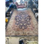 A VINTAGE WOOL HAND MADE RUG FROM BELGIUM SUPER KESHAN 360 X272CMS
