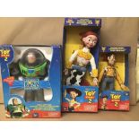 THREE DISNEY PIXAR TOY STORY 2 TOYS BY THINKWAY, COMPRISING WOODY, JESSIE AND BUZZ LIGHTYEAR, ALL