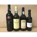 FOUR BOTTLES OF PORT, INCLUDING; DOW'S TEN YEAR OLD, TAYLORS LATE BOTTLED VINTAGE PORT 1999, TAYLORS