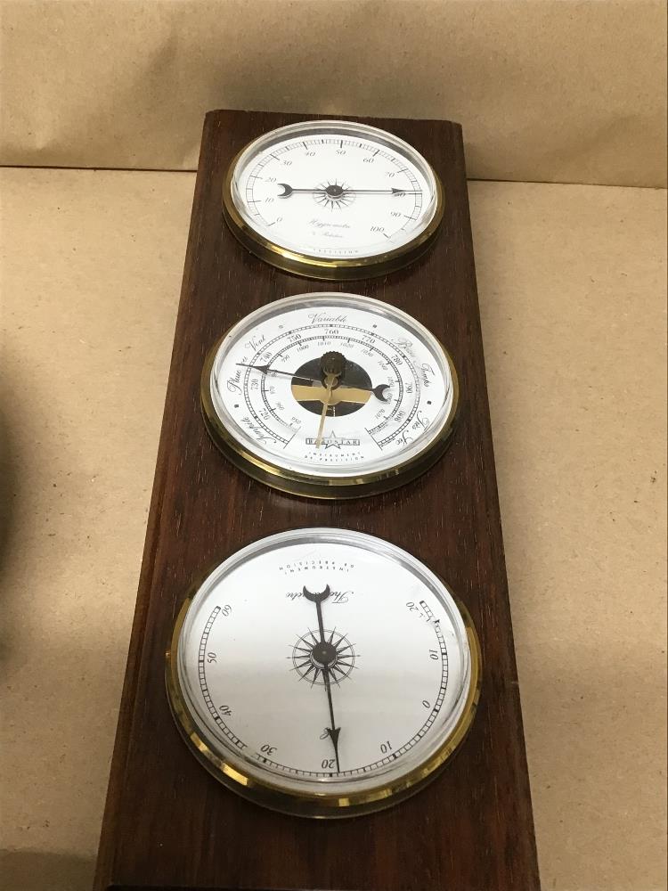 A BAROSTAR NAUTICAL STYLE WALL BAROMETER AND TWO OTHERS - Image 3 of 5