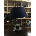 A VICTORIAN BRASS LAMP