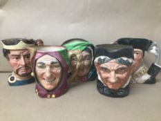 FIVE ROYAL DOULTON CHARACTER JUGS, INCLUDING SIR THOMAS MORE D 6792, MACBETH FROM THE SHAKESPEARE