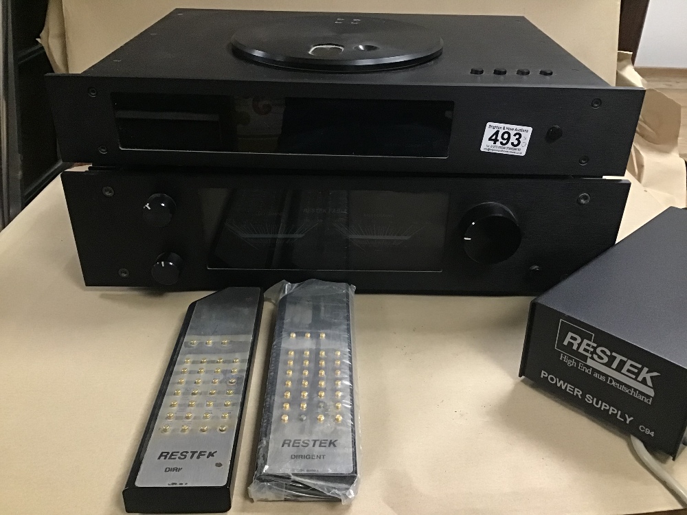 A RESTEK AMPLIFIER FABLE AND CONCRET CD PLAYER AND POWER SUPPLY
