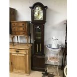 A TEMPUFUGIT MAHOGANY GRANDFATHER CLOCK