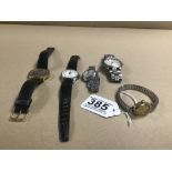 A GROUP OF VINTAGE WRISTWATCHES, INCLUDING LADIES SEIKO AUTOMATIC, TISSOT TITANIUM PR 50