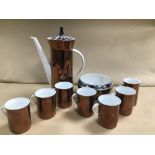 A ROSENTHAL STUDIO LINE COFFEE SET, MARKED TO BASES HILTON 4009