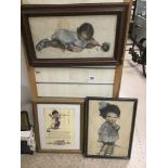 THREE MABEL LUCIE ATTWELL PRINTS, ALL FRAMED AND GLAZED, LARGEST 48CM HIGH