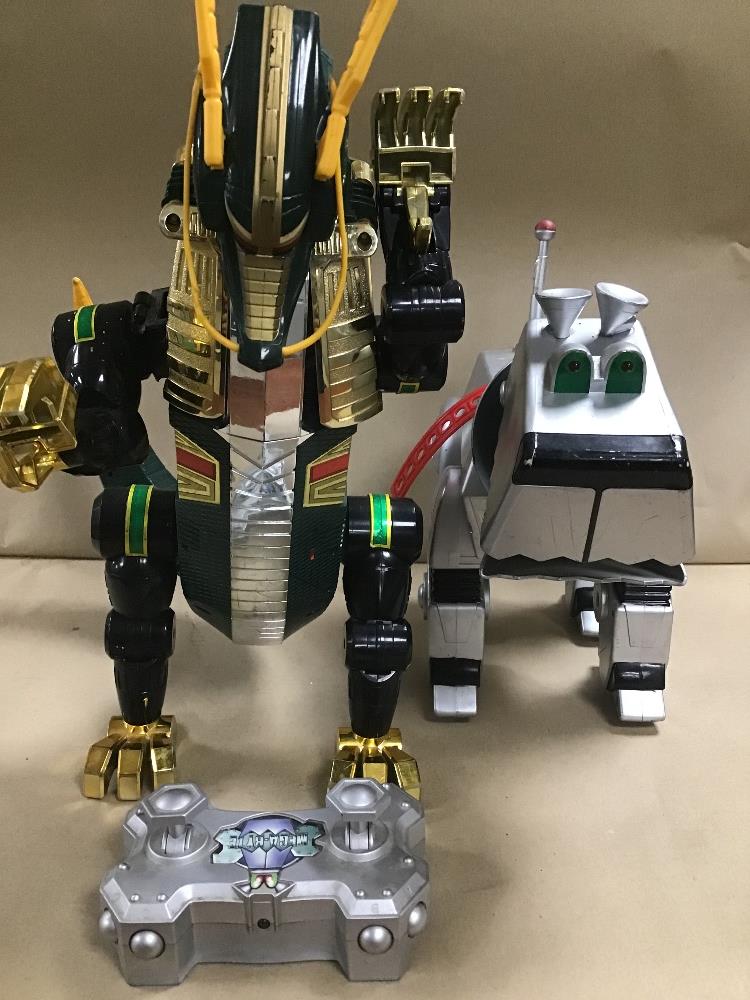 A POWER RANGERS DRAGON ZORD TOY, TOGETHER WITH A MEGA-BYTE DOG - Image 3 of 4