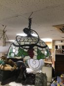 A LARGE TIFFANY STYLE LAMP SHADE 50CMS DIAMETER