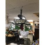 A LARGE TIFFANY STYLE LAMP SHADE 50CMS DIAMETER