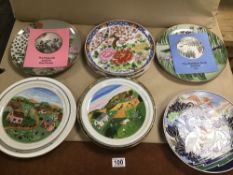 A COLLECTION OF CERAMIC PLATES, INCLUDING ROYAL WORCESTER FABULOUS BIRDS NO 9073 OF 10000,