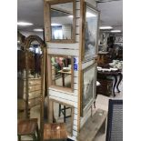 THREE VINTAGE PINE SURROUND MIRRORS LARGEST 46 X 56CMS