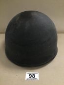 A BMB MILITARY HELMET WITH ITS INNERS