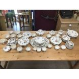 AN EARLY SEVENTY-TWO PIECE ROYAL DOULTON DINNER AND TEA SERVICE (OLD LEEDS PATTERN)