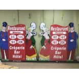 A PAIR OF FRENCH CATERING SIGNS 154 X 154CMS