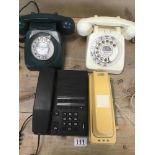 FOUR VINTAGE TELEPHONES