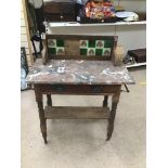 A VICTORIAN MARBLE TOP WASH STAND A/F
