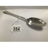A GEORGE II SILVER TABLE SPOON, HALLMARKED, 74G