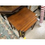 A TEAK MCKINTOSH NEST OF THREE TABLES MID-CENTURY