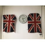 TWO VINTAGE GREAT BRITIAN FLAGS 60 X 80CMS