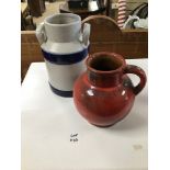 TWO RETRO WEST GERMAN POTTERY JUGS