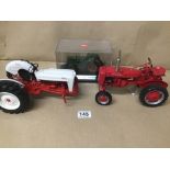 THREE LARGE DIECAST TOY TRACTORS A/F