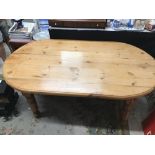 A LARGE VINTAGE PINE TABLE 186 X 102CMS