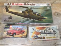 THREE BOXED VINTAGE MODEL KITS ( UNCHECKED) AIRFIX AND REVELL