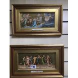 TWO EARLY 20TH CENTURY ITALIAN PRINTS SHOWING ANCIENT SCENES, ONE TITLED 'APOLLO IN CHORO MVSARVM'