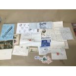 ASSORTED EPHEMERA, INCLUDING SALVATION ARMY SALVATION SINGERS LEAFLET, EARLY 20TH CENTURY LETTERS