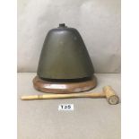 A VINTAGE LARGE BRASS DESK BELL