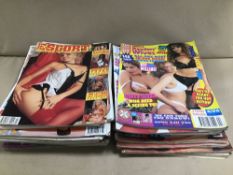 ASSORTED MENS ADULT MAGAZINES, 22 IN TOTAL, INCLUDING MAYFAIR, MENS WORLD ETC