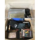 AN ATARI 65XE PERSONAL COMPUTER, SINCLAIR ZX SPECTRUM CARTRIDGES AND ACCESSORIES AND MORE