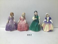 FOUR ROYAL DOULTON LADIES, INCLUDING FRANCINE, ROSE, DINKY DO AND ANOTHER ROSE