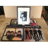 BEATLES COLLECTABLES, COMPRISING FOUR BOOKS AND A PHOTOGRAPH