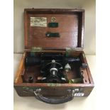 A HALL BROTHERS THEODOLITE IN ORIGINAL FITTED CASE