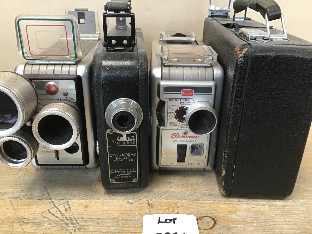 A GROUP OF FOUR KODAK FILM CAMERAS, INCLUDING CINE MODEL K, TWO BROWNIE'S AND ANOTHER - Image 2 of 4