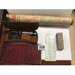 ASSORTED ENGINEERING ITEMS, INCLUDING MOORE & WRIGHT NO 965 MICROMETER, M&W BRITISH RADIUS GAUGE