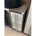 A TEN DRAWER METAL FILING CABINET BY BISLEY