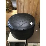 A RETRO BLACK POUFFE BY SHERBORNE