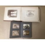 TWO EARLY 20TH CENTURY PHOTOGRAPH ALBUMS, ONE INCLUDING DATES DURING WWI, APPROX 70 IN TOTAL