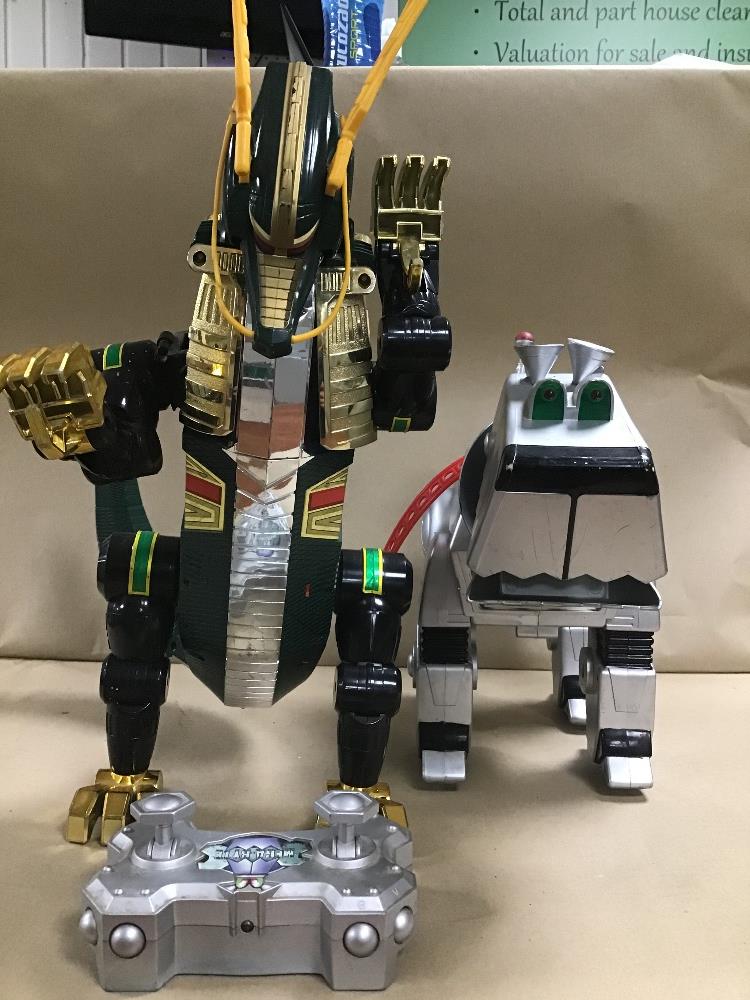 A POWER RANGERS DRAGON ZORD TOY, TOGETHER WITH A MEGA-BYTE DOG - Image 2 of 4