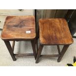 A PAIR OF VINTAGE STOOLS