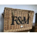 A FORTNUM AND MASON WICKER BASKET